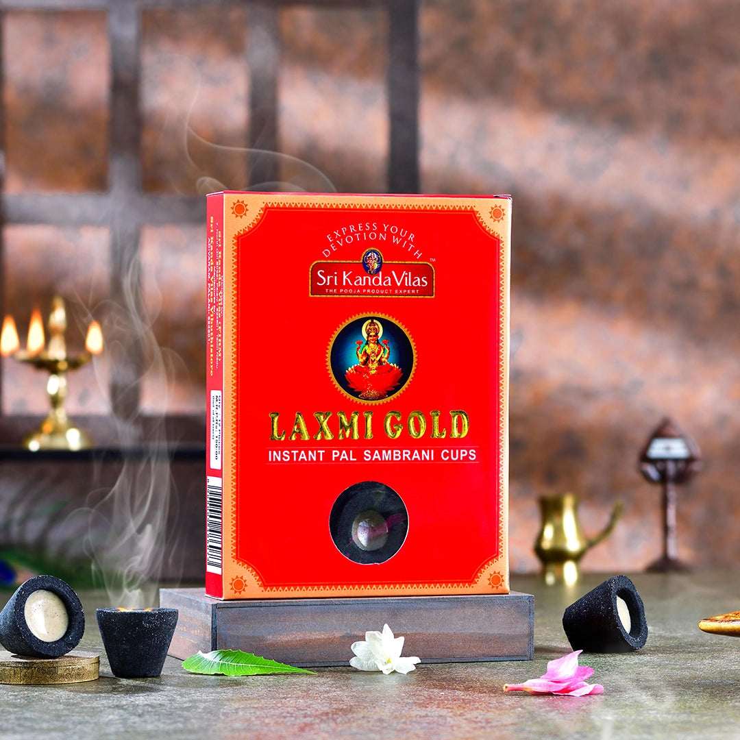 Lakshmi Gold Cup Sambrani (12 pcs)